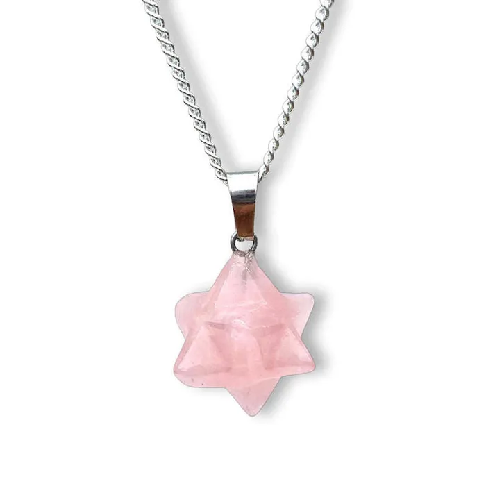 Magic Crystals Necklaces Rose Quartz Stone Pendant Necklace