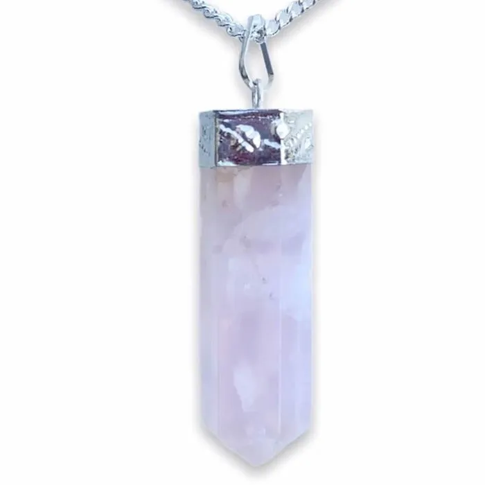 Magic Crystals Necklaces Rose Quartz Stone Pendant Necklace