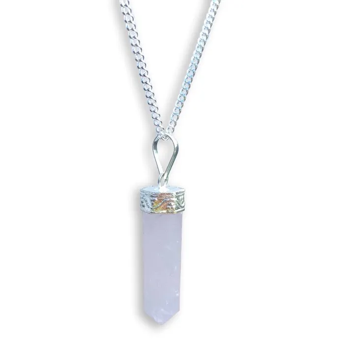 Magic Crystals Necklaces Rose Quartz Stone Pendant Necklace