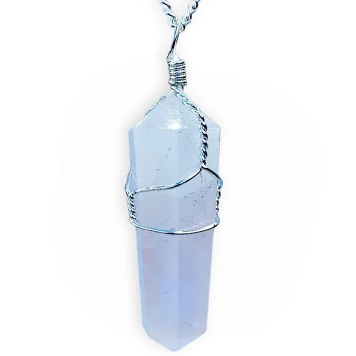 Magic Crystals Necklaces Rose Quartz Stone Pendant Necklace