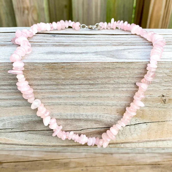 Magic Crystals Necklaces Rose Quartz Stone Pendant Necklace