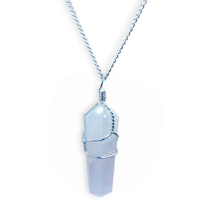 Magic Crystals Necklaces Rose Quartz Stone Pendant Necklace