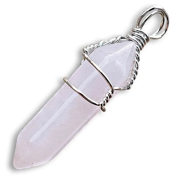 Magic Crystals Necklaces Rose Quartz Stone Pendant Necklace