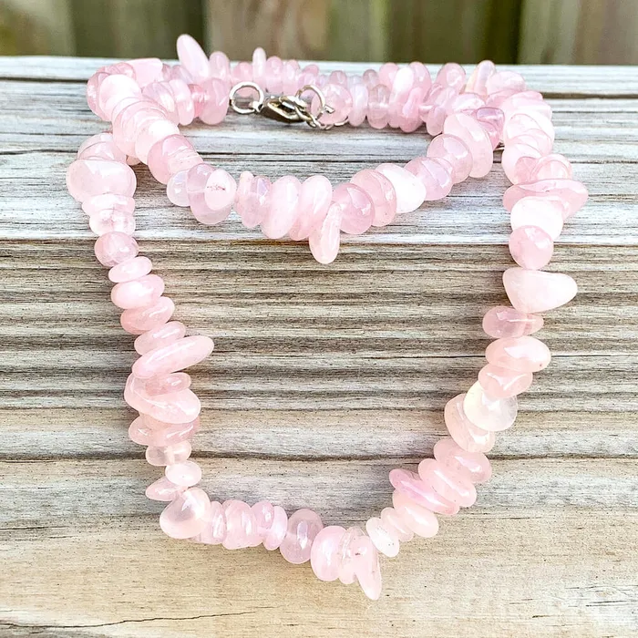 Magic Crystals Necklaces Rose Quartz Stone Pendant Necklace