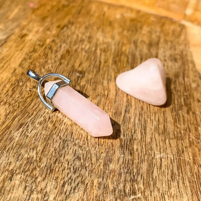 Magic Crystals Necklaces Rose Quartz Stone Pendant Necklace