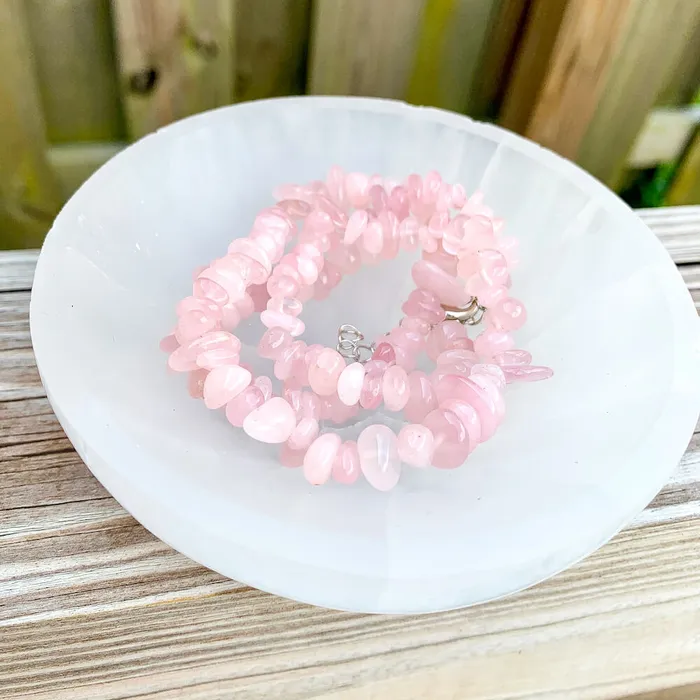 Magic Crystals Necklaces Rose Quartz Stone Pendant Necklace