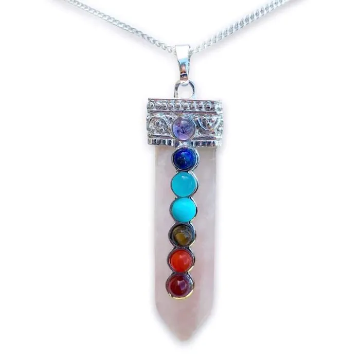 Magic Crystals Necklaces Rose Quartz Stone Pendant Necklace