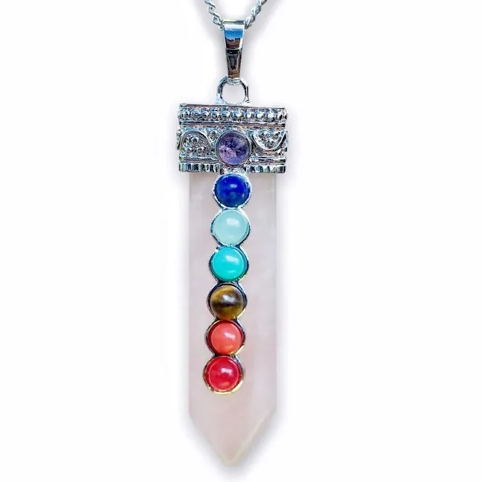 Magic Crystals Necklaces Rose Quartz Stone Pendant Necklace