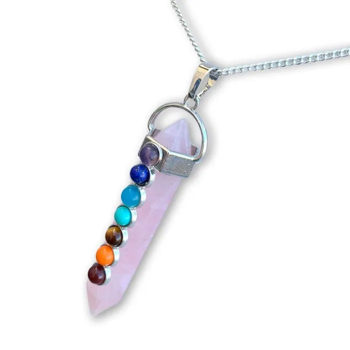 Magic Crystals Necklaces Rose Quartz Stone Pendant Necklace