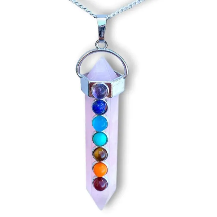 Magic Crystals Necklaces Rose Quartz Stone Pendant Necklace