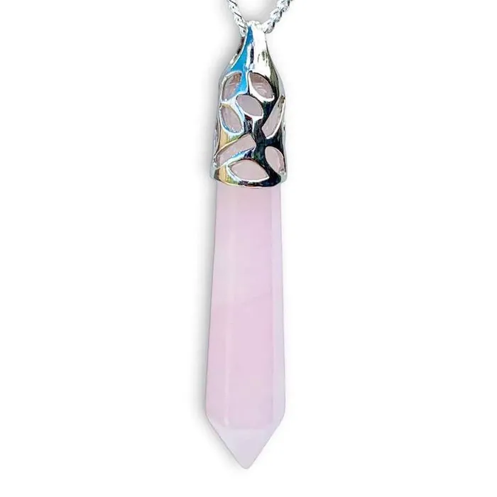 Magic Crystals Necklaces Rose Quartz Stone Pendant Necklace