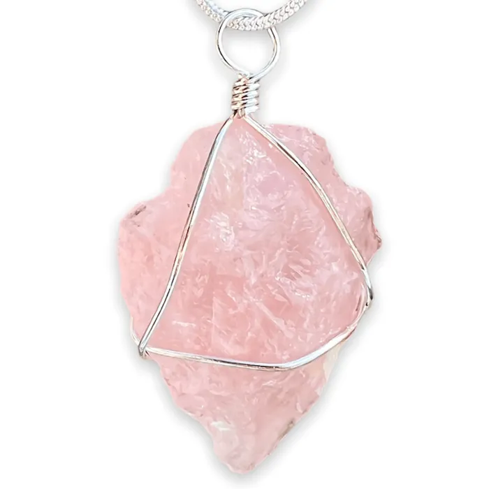Magic Crystals Necklaces Rose Quartz Stone Pendant Necklace