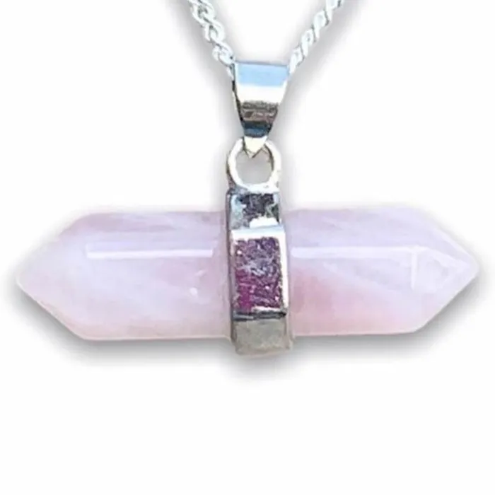 Magic Crystals Necklaces Rose Quartz Stone Pendant Necklace