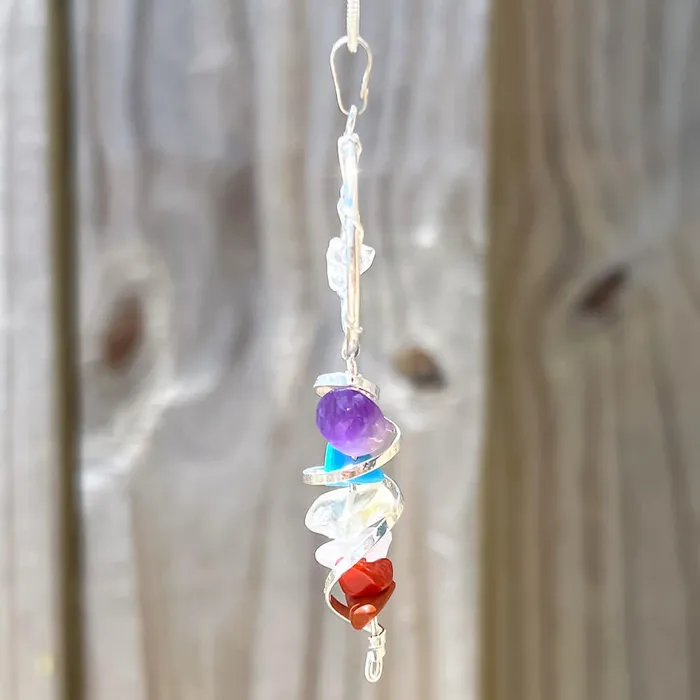 Magic Crystals Necklaces Seven Chakra Infinity Dream Catcher Silver Necklace