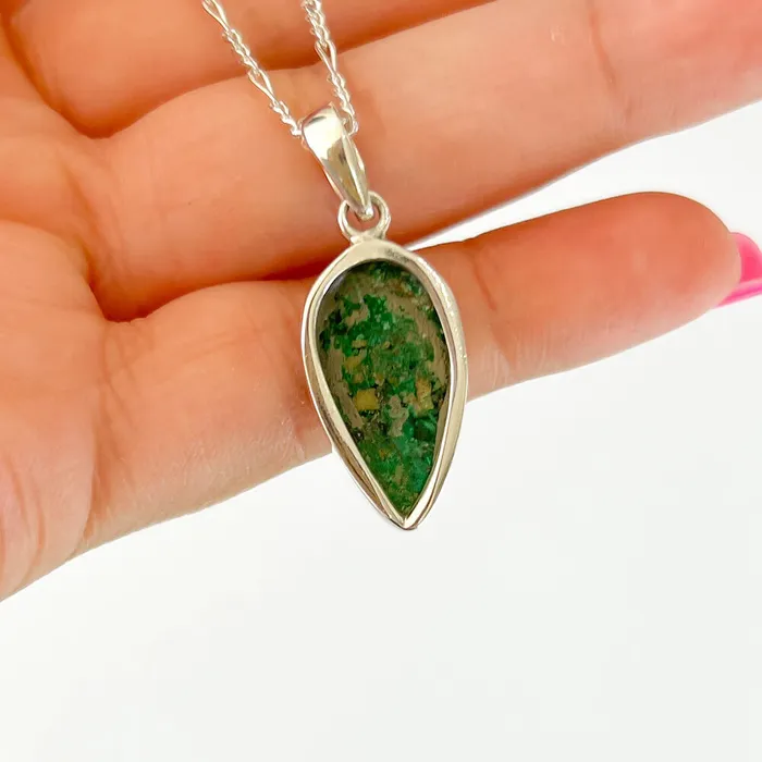 Malachite Azurite Sterling Silver Necklace Magic Crystals Necklaces