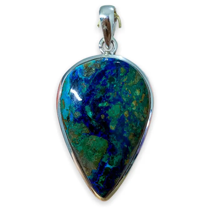 Malachite Azurite Sterling Silver Necklace Magic Crystals Necklaces