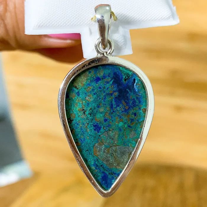 Malachite Azurite Sterling Silver Necklace Magic Crystals Necklaces