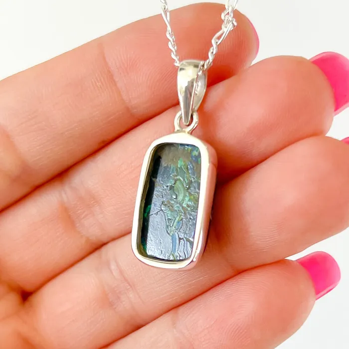 Malachite Azurite Sterling Silver Necklace Magic Crystals Necklaces