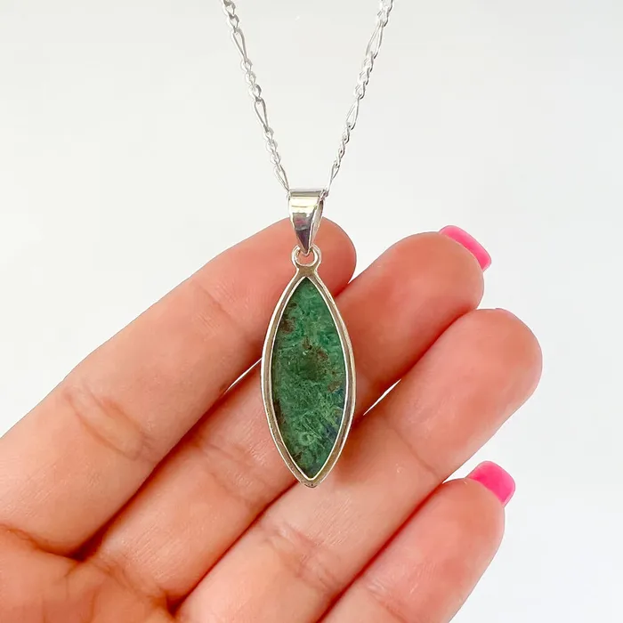 Malachite Azurite Sterling Silver Necklace Magic Crystals Necklaces
