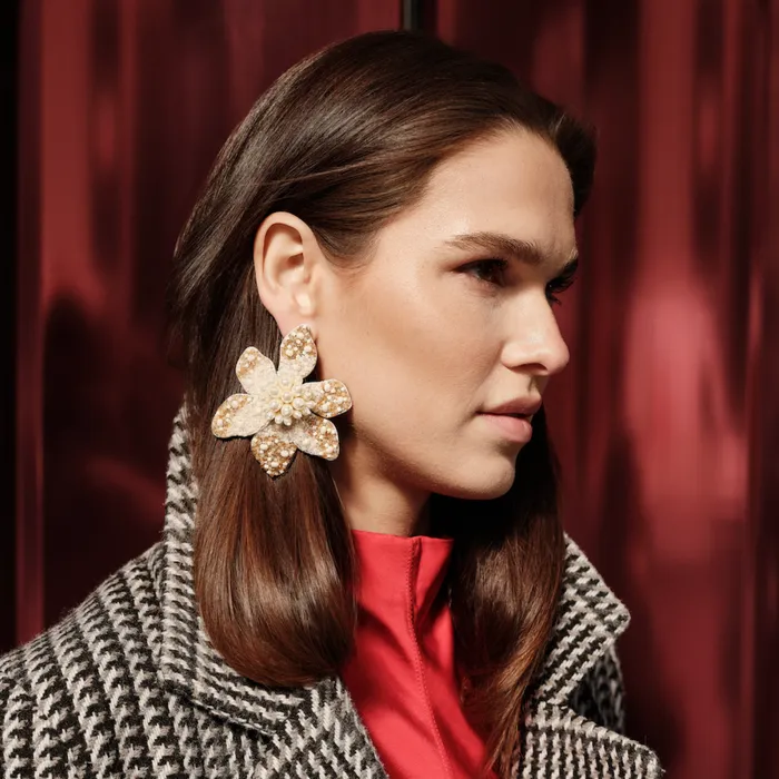 Mignonne Gavigan Camellia Pearl Earrings Earrings