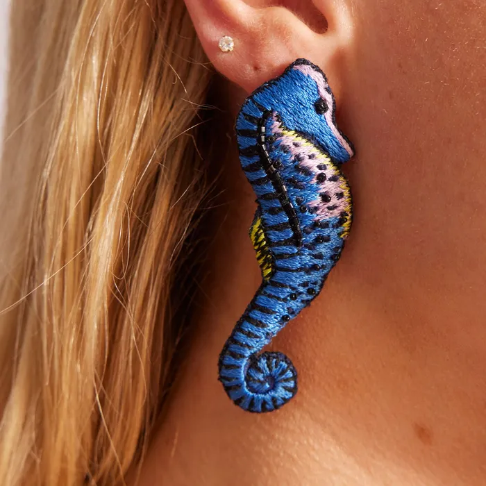 Mignonne Gavigan Earrings Seahorse Earrings Blues Mignonne Gavigan Earrings Seahorse Earrings Blues