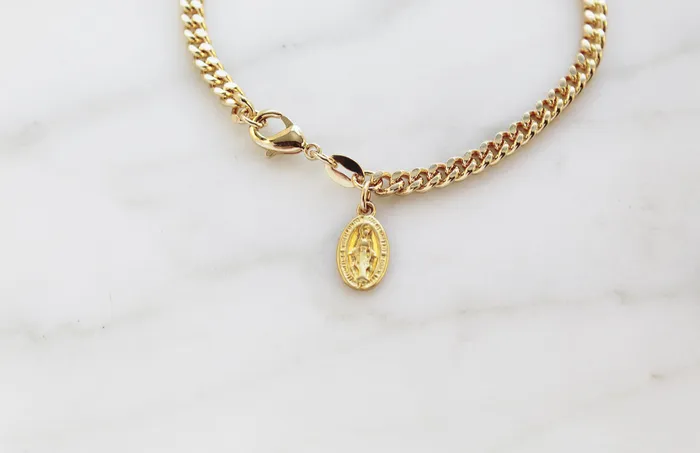 Miraculous Medal Link Bracelet TheLittleCatholic Bracelets
