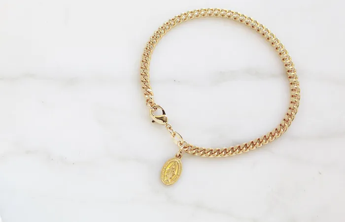 Miraculous Medal Link Bracelet TheLittleCatholic Bracelets