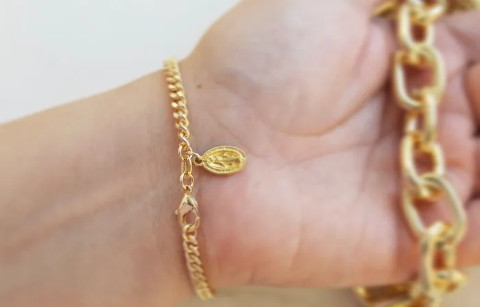 Miraculous Medal Link Bracelet TheLittleCatholic Bracelets