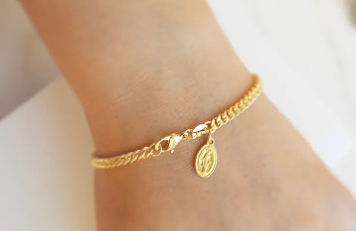 Miraculous Medal Link Bracelet TheLittleCatholic Bracelets