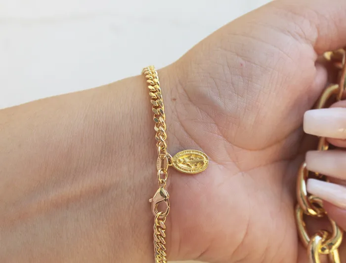 Miraculous Medal Link Bracelet TheLittleCatholic Bracelets