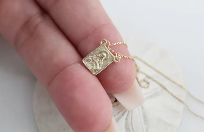 Necklaces 14k Gold Scapular Necklace TheLittleCatholic