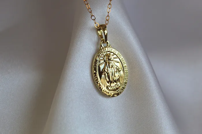 Necklaces Classic Miraculous Medal Necklace The Little Catholic