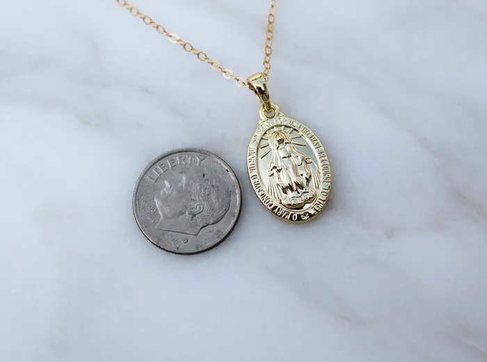 Necklaces Classic Miraculous Medal Necklace The Little Catholic