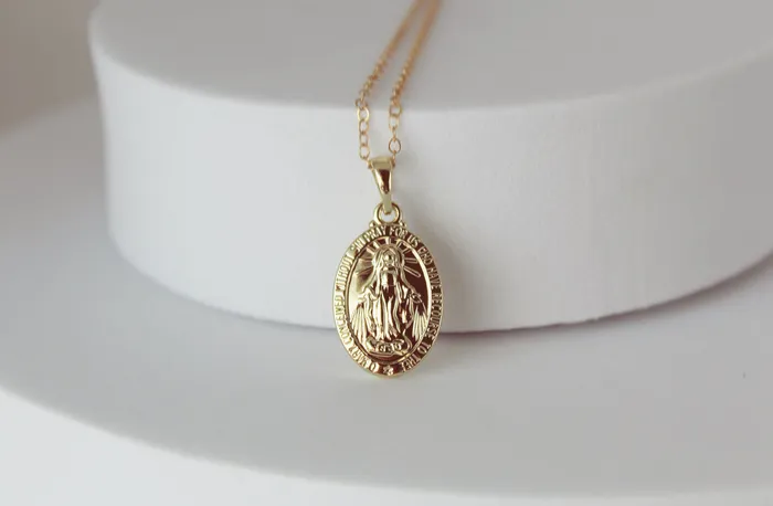 Necklaces Classic Miraculous Medal Necklace The Little Catholic