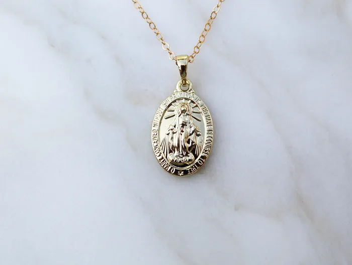 Necklaces Classic Miraculous Medal Necklace The Little Catholic