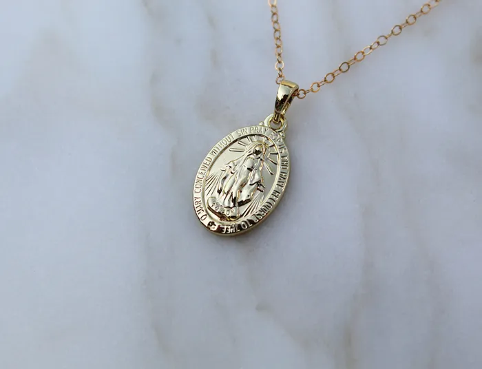 Necklaces Classic Miraculous Medal Necklace The Little Catholic