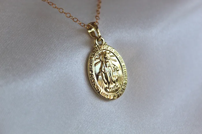 Necklaces Classic Miraculous Medal Necklace The Little Catholic