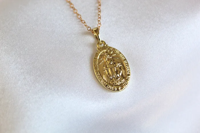 Necklaces Classic Miraculous Medal Necklace The Little Catholic