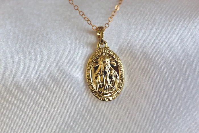 Necklaces Classic Miraculous Medal Necklace The Little Catholic