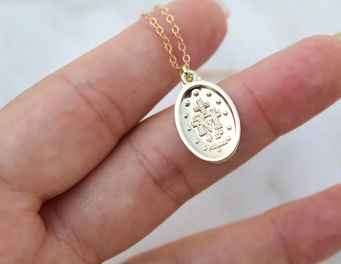 Necklaces Classic Miraculous Medal Necklace The Little Catholic