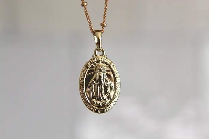 Necklaces Classic Miraculous Medal Necklace The Little Catholic