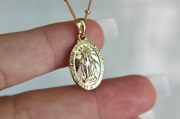 Necklaces Classic Miraculous Medal Necklace The Little Catholic
