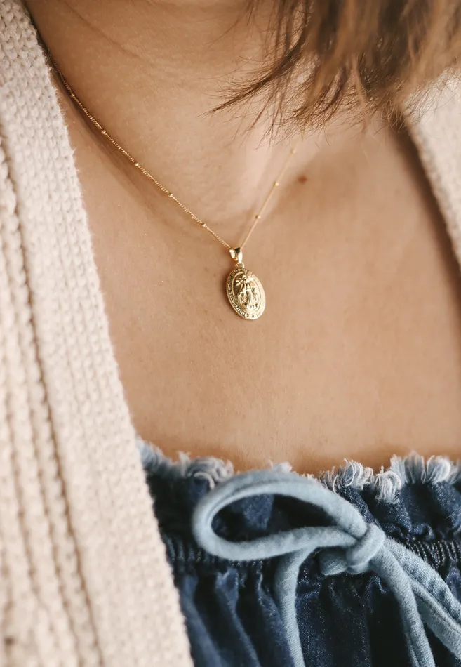 Necklaces Classic Miraculous Medal Necklace The Little Catholic