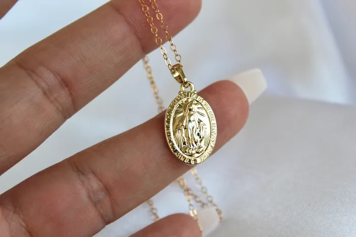 Necklaces Classic Miraculous Medal Necklace The Little Catholic
