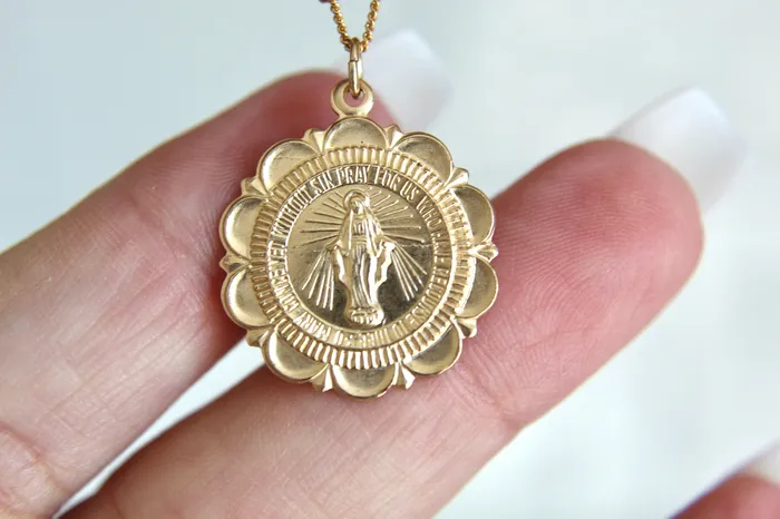 Necklaces Miraculous Medal Necklace TheLittleCatholic