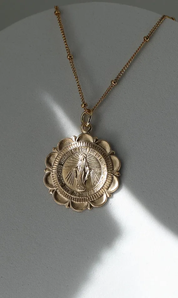 Necklaces Miraculous Medal Necklace TheLittleCatholic