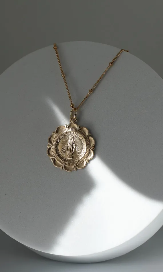 Necklaces Miraculous Medal Necklace TheLittleCatholic