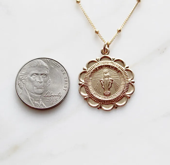 Necklaces Miraculous Medal Necklace TheLittleCatholic