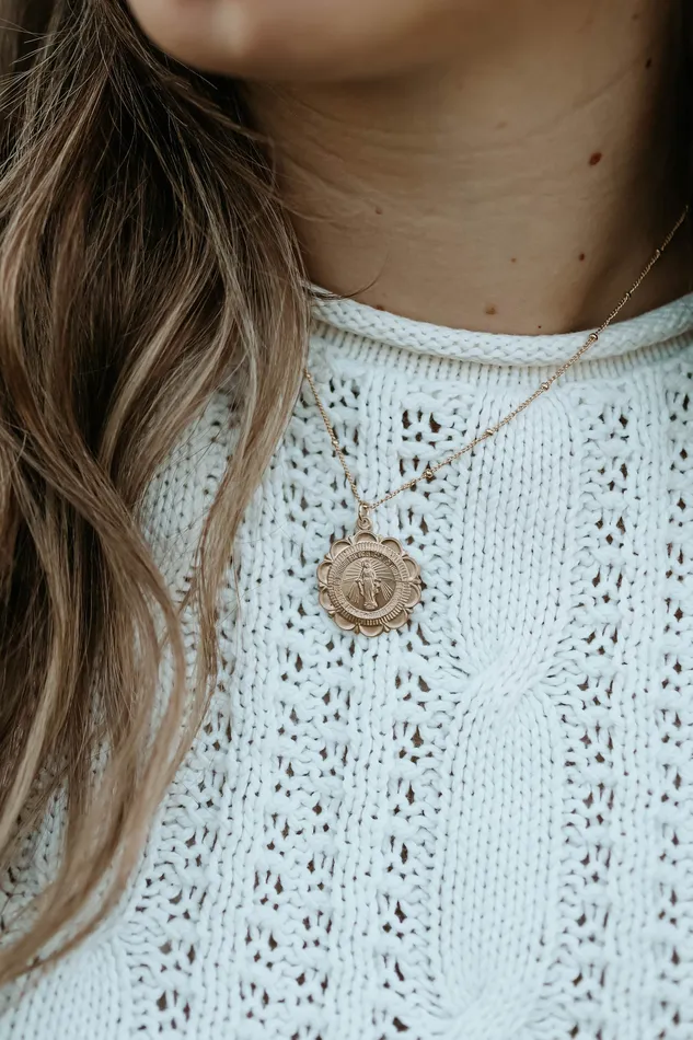 Necklaces Miraculous Medal Necklace TheLittleCatholic