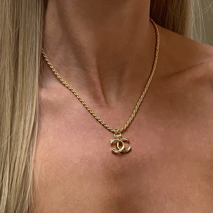 Necklaces Reluxe Vintage Vintage CC Pendant Necklace